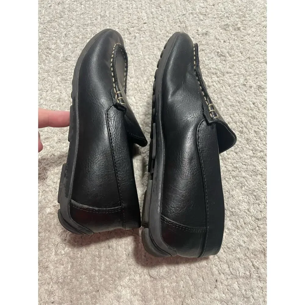Steve Madden Slip On Driving Loafers Black Youth Size 4 BCCompton BCPM01MB Boys